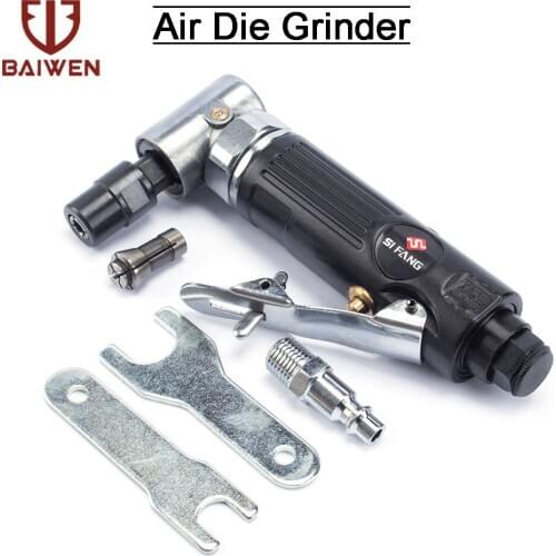 Air Grinder 1/4'' & 1/8'' Pneumatic Angle Die Grinder 90 Degree Air Die Grinding Tools 20000rpm Polisher Mill Engraving Tools