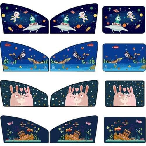 1PC Universal Car Sun Shade Windshield Visor Cover Curtain Magnetic Cartoon Proof Side Window Sunshade Cover UV Protect 80*50CM