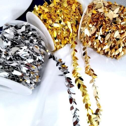 1Yard/Lot Copper Multilayer Leaves Chain tassel Creative Handmade DIY Earring Accessories Necklace Bracelet Ear Jewelry Material