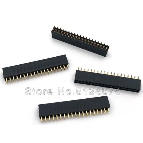 10pcs/lot Double row female Spacing 2.54mm 2x19pin double row seat 38P female connector 2*19P DIP