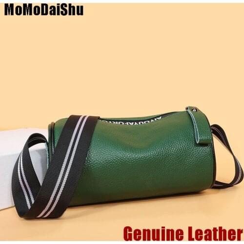 100% Genuine Leathe Women High Quality Solid Color Cowhide Shoulder Messenger Bag 2021 New ladies Handbags Fashion Messenger Bag