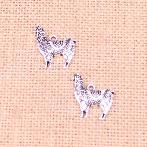 12pcs Metal Alloy Sheep Alpaca Charms For Jewelry Making DIY Handmade 26*25mm