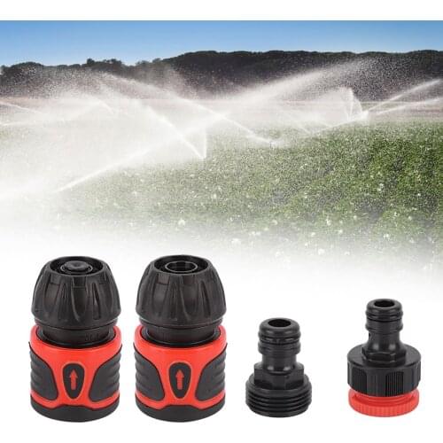4Pcs Garden Hose Quick Connector Water Pipe Adapter Kit Home Gardening Accessories for 1/2 Hose