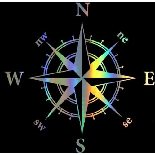 Car Sticker 3D 15cm*15cm Art Design Vinyl NSWE Compass Stickers Funny Vinyl Car Styling Decal Motorcycle Sticker On Car Decals
