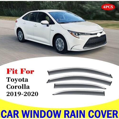 Car Rain Cover Window Visors Awnings Rain Sun Deflector Guard Vent Covers Protector For Toyota Corolla 2019-2020 Car accessories