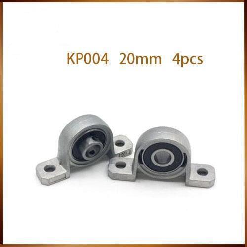 Free shipping 4pcs/lot 20mm caliber Zinc Alloy mounted bearings KP004 kP004 P004 insert bearing pillow block bearing housing