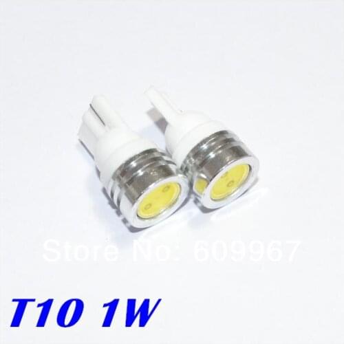 Free shipping 50pcs/lot Car wide led light White T10 w5w led 194 168 high power Car LED light Bulbs 1W high power Led Bulb