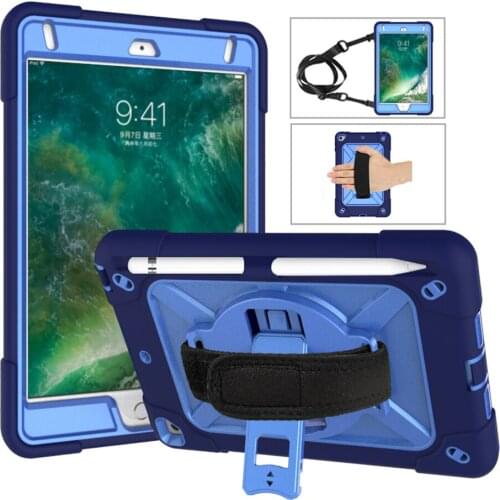 For Apple iPad mini 5 mini 4 Hand Belt Holder Hybrid Protective Stand Shell Cover Case For iPad mini 5 2019