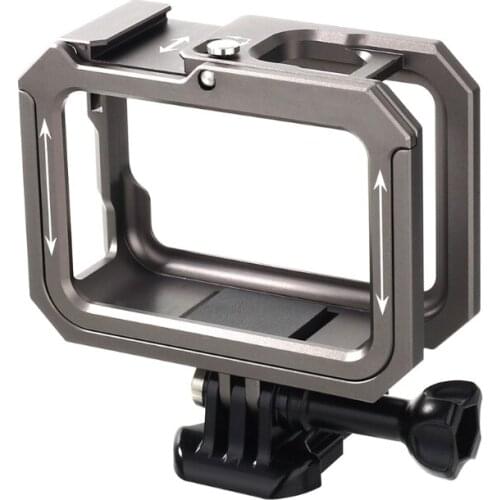 Housing Frame Case Compatible for Hero9 Aluminum Alloy Skeleton Cage Shell Protective Case with Cold Shoe Mount