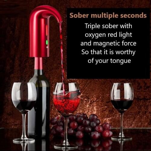 Electric USB Rechargeable Red wine Electronic Decanter Smart Wine Fast Decanter Household Merchandises Kitchen Restaurant Tools