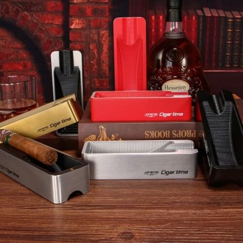 JIFENG Business Aluminium Ashtray Cigar Cigarette Ash Tray Travel Ashtray Cigar Car & Office Smoking Gadget For COHIBA