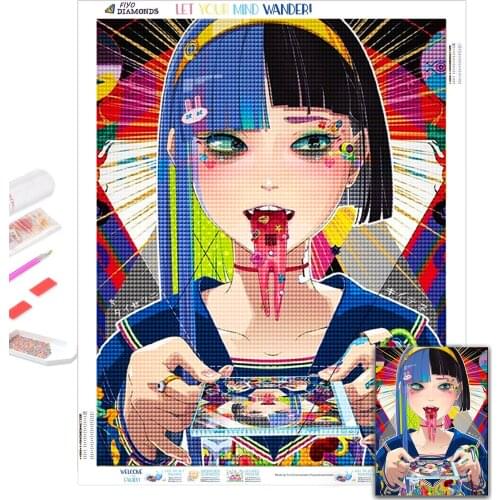 Cuadros 5D DIY Diamond Painting Original Art Illustration Girl Picture Diamond Mosaic Embroidery Cross Stitch Kits Home Decor