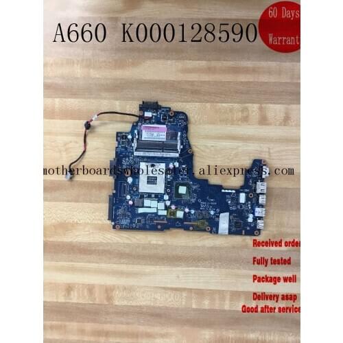 For Toshiba Satellite A660 P750 A665 Laptop Motherboard K000128590 LA-6832P Tested