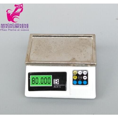 Mini doll use Electronic scale Fruits and vegetables for doll house diy supermarket Scene Decoration