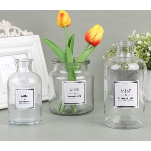 Tabletop Vase for Home for Flower Glass Arts Living Room Decoration Flower Vase