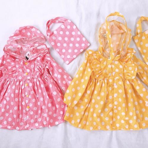 90-120CM Waterproof Raincoat For Children Kids Baby Girls Rain Coat Primary School Students Raingear Poncho Jacket