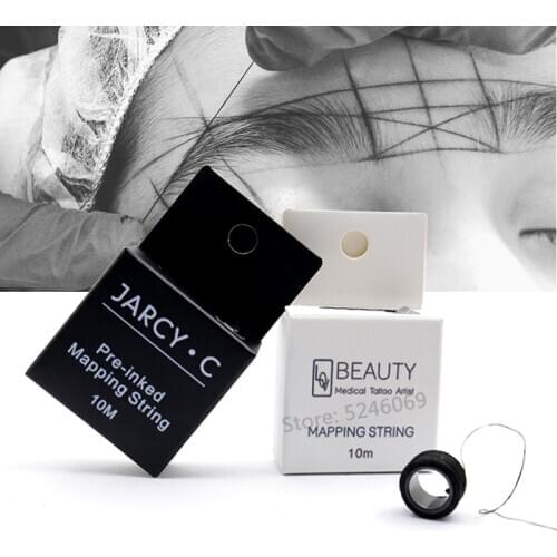 New 10 Meter Natural Silk Eyebrow Marker Thread Tattoo Brow Point Pre-inked Brow Tattoo Eyebrow Thread Pre-inked Mapping String