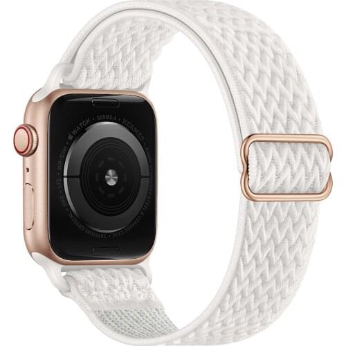 Braided Soft Stretchy Nylon Wristband for Apple Watch 6 SE Band 40mm 44mm Solo Loop Bracelet for iWatch 5 4 3 2 38mm 42mm Strap