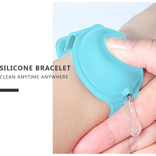 Portable Adult Kid Reusable Wristbands Hand Sanitizer Disinfectant Dispensing Bracelet Wristband Dispenser 10ML Dispenser Pumps