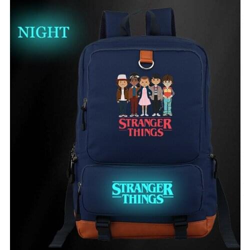 Stranger Things Luminous Backpack Students Boys Girls Bags High Quality Large Capacity Book Rucksack Mens Women Travel Mochila