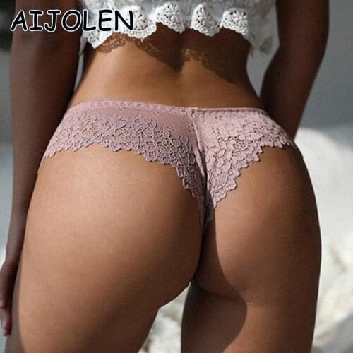 AIJOLEN S-XL Sexy Womens Lace Panties Underwear Seamless Briefs Low Waist Female Sport Lace Comfort Underpants Lady Lingerie