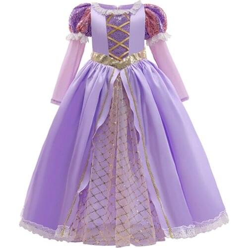 Girls Evening Dress Childrens Clothing Europe And The United States Rapunzel Snow White Dress Halloween Christmas Costume