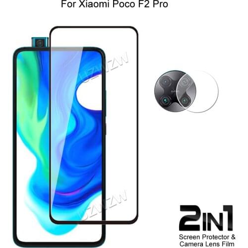 For Xiaomi Poco F2 Pro Front Screen Protector Protective Tempered Glass & Camera Lens Film For Xiaomi Poco F2 Pro