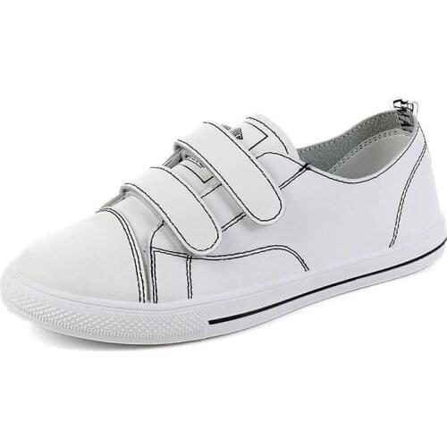 2021 Women Sneakers New Female White Shoes Shallow Mouth Flat Heel Summer Lady Flats Spring Leather Shoes YYJ62