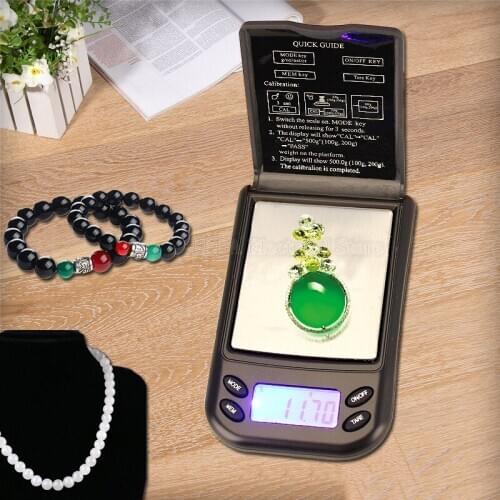1Pcs HF-07 Electronic Jewelry Stainless Steel Electronic Scale Digital Pocket Scale Kitchen Scale Portable Pocket Scale