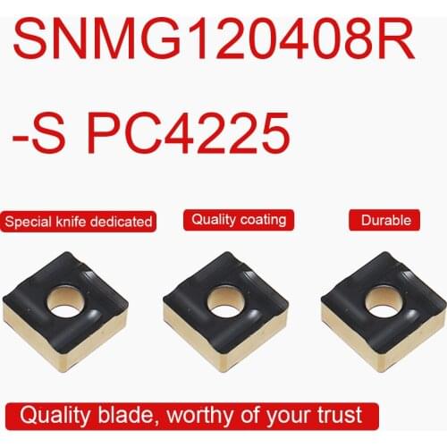10PCS Original SNMG120408R-S PC4225 Carbide Inserts External Turning Tool High Quality SNMG12 Blade CNC Lathe Tool Machine