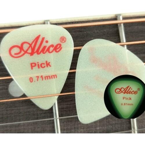 100PCS Luminous Guitar Picks Nylon Alice Fluorescent Night Picks