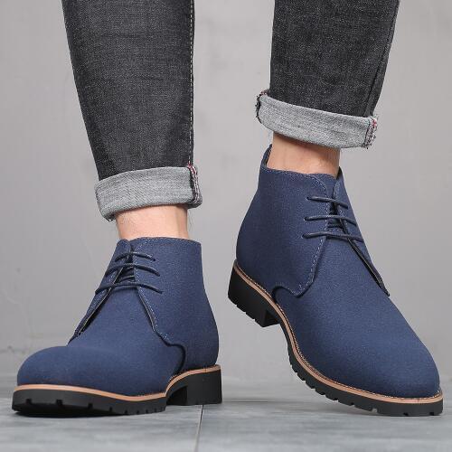 2020 Luxury Plus Size Flat Casual Shoes Male Designer Formal Leather Shoes Mens High Help Loafers Christmas Party Shoes