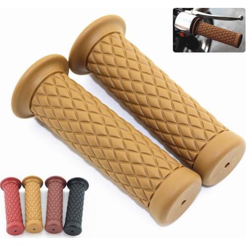 22mm Motorcycle Hand Grips Retro Handle Rubber Bar Gel Grip for Triumph Street Scrambler Moto