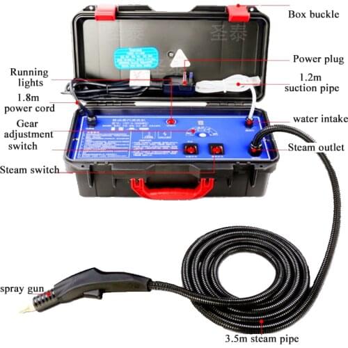 3000W Commercial Steam Cleaner 110V/220V High Pressure Steam Washing Machine For Car Wash Steaming Clean Mobile Cleaning Machine