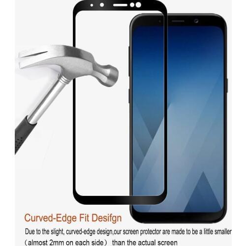 3D Full Cover Screen Protector For Samsung Galaxy A8 2018 Plus Edge Protective Tempered Glass for Galaxy A8 2018