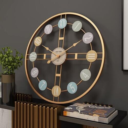 40cm Wall Clock Retro Minimalism Hanging Clock Industrial Silent Decoration