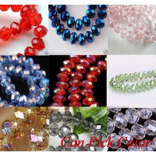 8mm 600Pcs/lot clear stone austrian loose strand Mixed Faceted Rondelle Glass Crystal Beads spacer jewelry yg3