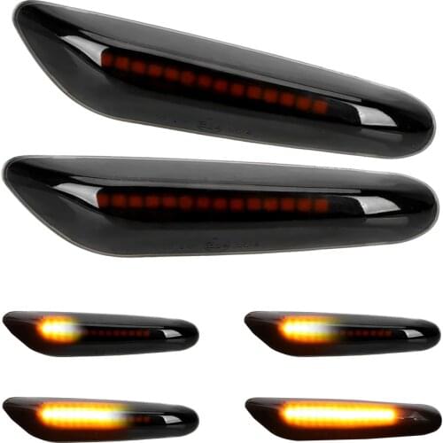 DC 12V Car Turn Signal Lamp Amber Streamer Lights LED Side Marker Light Turn Indicators For BMW E90 E91 E92 E93 E60 E87 E82 E46