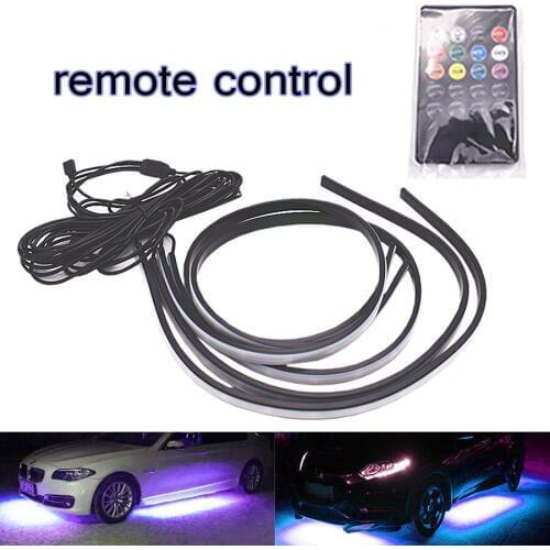 90/120cm Car RGB LED Strip Under Car Tube Underglow Underbody System Neon Light Kit 5050 SMD DC12V 6000K