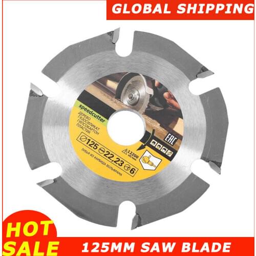 125mm Circular Saw Blade Cemented Carbide Tipped Wood Cutting Disc 6 Teeth Woodworking Accessories for Angle Grinders