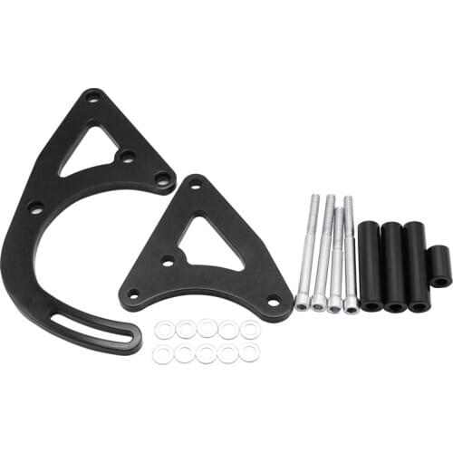 For Holden V8 253 308 Billet Aluminum V8 Drivers Side Mid Mount Alternator Bracket HQ WB BLK AF64-4033BLK