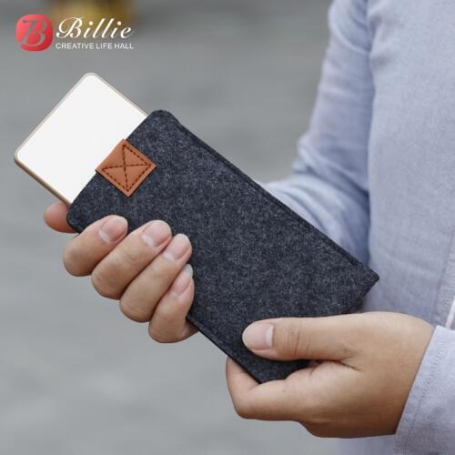 Billie Handmade Wool Felt Sleeve Bag Pouch For iPhone X 8 Plus Phone Sleeve Case For iPhone 6 7 Plus 5.5 inch mobile phone Case