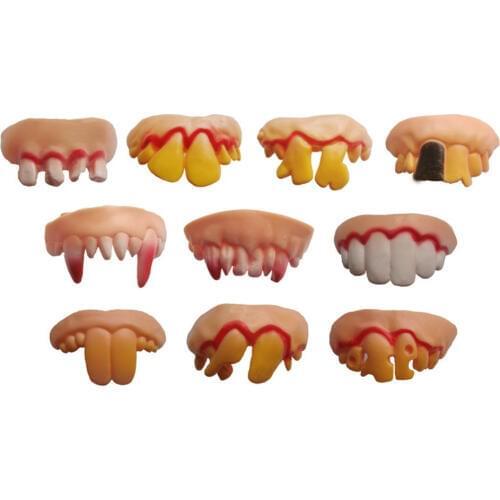 HIINST HOT 1PC Tricks Toy Replica Disgust Ugly Denture False Rotten Teeth model Tooth Funny Gags Jokes Kids Gift