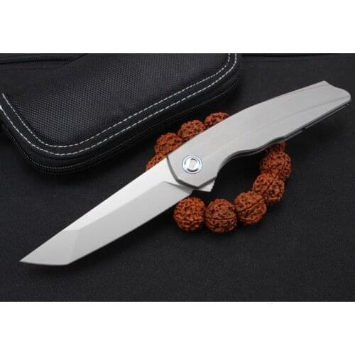 Shigov RFT Pocket Folding Knife M390 Blade Titanium Handle Ceramic Ball Bearing Fishing Hunting Survival Tactical EDC Knives