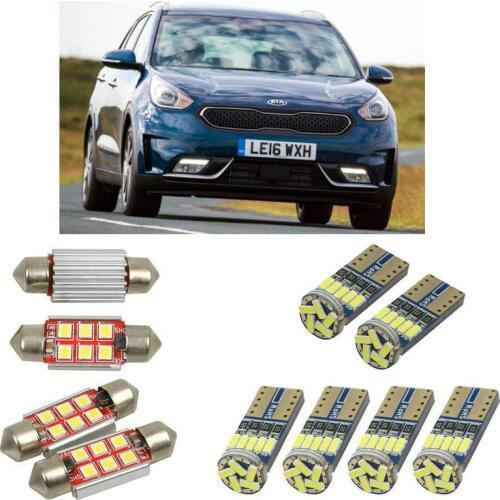 Interior led Car lights For Kia niro hatchback 2016 bulbs for cars License Plate Light 8pc