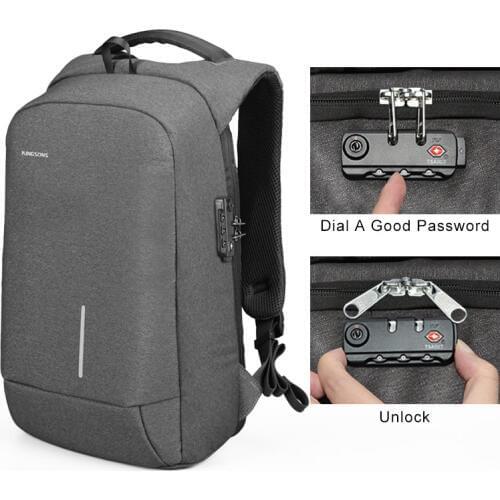 2019 Men Travel Backpack Large Capacity Male Business Bag Anti-thief Pocket USB Charging 13.3" 15.6" Laptop Backpack Waterproof