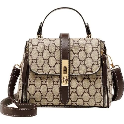 2020 New Style All-match Fashion Retro Old Pattern Printing Bag PVC One-shoulder Diagonal Handbag Women luxury designer bag