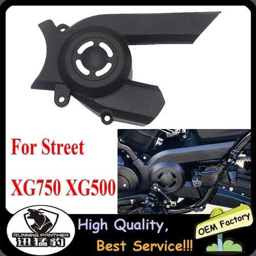 For Harley Street XG750 XG 750 XG500 XG 500 2015-2018 Motorcycle Pulley Chain Belt Guard Covers Protector Sprocket Cover Black