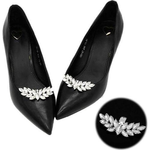 2021 New Shoe Clip Rhinestone Wings DIY Charms Women Wedding High Heels Fashion Buckle Accessories Clothes Decoration