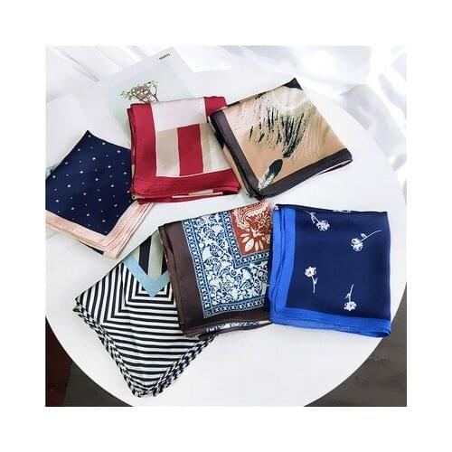 70*70cm New Square Scarf Small Scarf Womens All-match Assorted Styles Korean-Style Work Professional Scarf Scarf